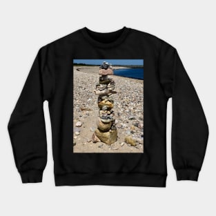 Amazing Cairn, Rock sculpture at CapeCod Crewneck Sweatshirt